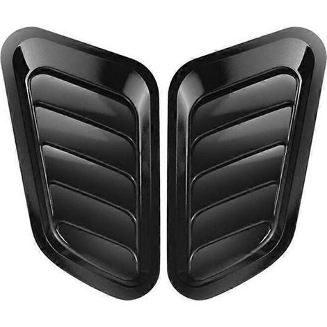 2 entrées d'air capot style turbo, prises d'air de capot sport, déflecteurs de capot auto, accessoires décoratifs auto, 2 pièces évents capot voiture. (1/4)