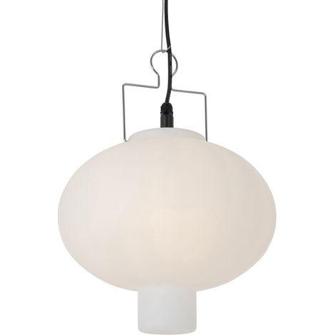 Outdoor Pendant Lamp White 35 cm with Plug IP44 - Pion