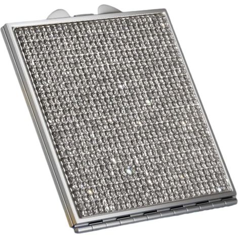 Specchio per il trucco compatto, pieghevole e a doppia faccia – 10 cm × 15 cm, vetro ad alta risoluzione, ideale per viaggi e come regalo di bellezza.
