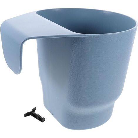 Pot de Fleurs Suspendu pour Balustrade intérieur/extérieur Petit Bleu Plastique Facile à Utiliser19.518cm (1/4)