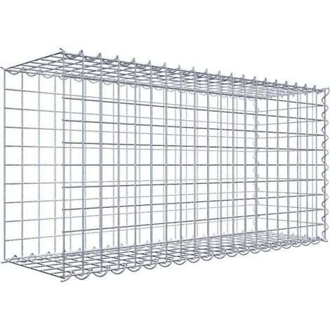 Gabiondeco - Gabion - Element de prolongation en longueur 100 cm x 50 cm x 30 cm (L x H x P). maille 5 x 5 cm. Spirale. Avert.: il manque une grille - Made in Germany (1/5)
