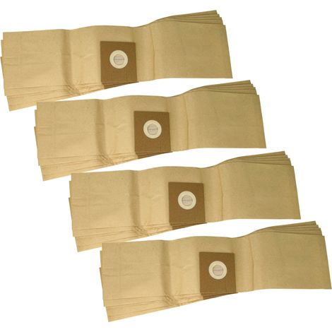 vhbw 20x sacchetto compatibile con Cleancraft FlexCAT 110 aspirapolvere - carta filtrante, 63cm x 15cm Marrone