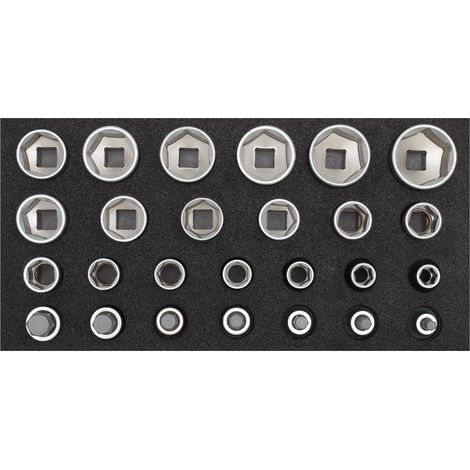 GEDORE red R22150009 Steckschlüssel-Satz 1/2" 2/6 CT-Modul 26-teilig (1/3)