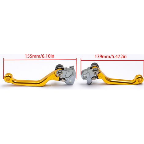 Levier de frein et poignée d'embrayage plaqués or pour moto tout-terrain SUZUKI RMZ250 2007-2023. (1/4)