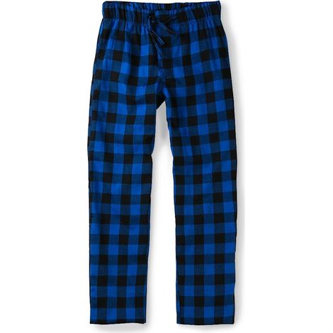 Pantalon de pyjama en coton tissé pour homme, motif à carreaux, doux et confortable. (1/5)