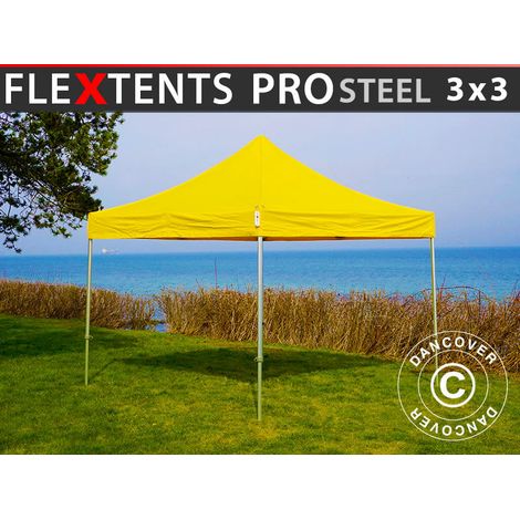 Pop up gazebo FleXtents PRO Steel 3x3 m Yellow