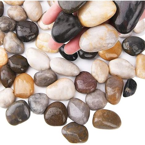 1.8 kg Assorted Decorative Stones, 2-4 cm, Natural Polished Pebbles (1/5)