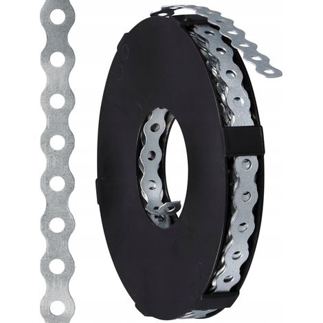 Nastro biadesivo perforato in custodia da carpentiere, in metallo 12x0,7 mm - 10 m (1/5)