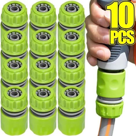 (jaune, 1 pièce) Adaptateur de tuyau d'arrosage, raccords rapides, rallonge universelle pour robinet, coupleur de robinet, raccords pour tuyau d'arrosage et d'irrigation (1/4)