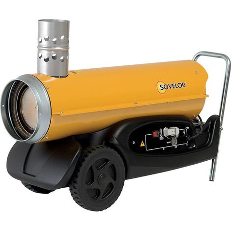 Sovelor – Chauffage mobile à air pulsé au fuel 21 kW 1850 m³/h – Pour chantiers et locaux fermés – HPV20