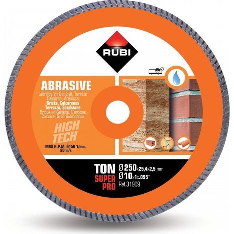 RUBI 31909 TON-250 SUPERPRO Disco Diamante Material Abrasivo Turbo - ref: 31909