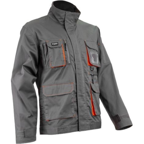 Veste de travail multipoches Coverguard NAVY/PADDOCK II Gris / Orange L
