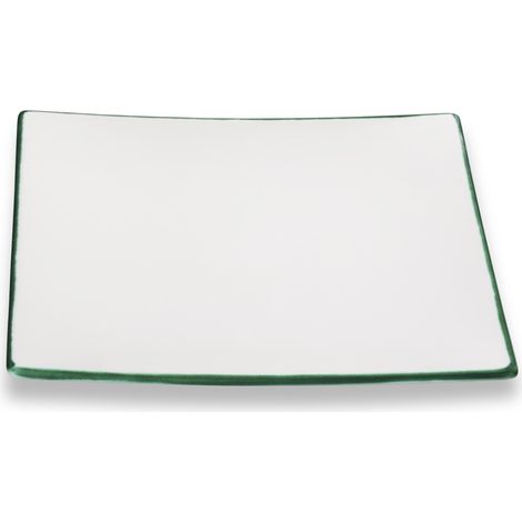 Gmundner Keramik Grüner Rand, Assiette plate Trend (26x26cm) (1/2)