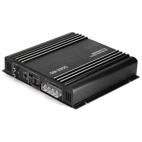 Pair - Amplificateur de voiture stéréo 12V 3800W – 2 canaux – Alliage d'aluminium – Dissipation thermique rapide – Son doux et puissant (1/5)