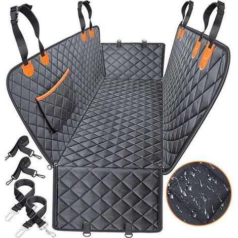 Couverture pour chien pour siège arrière de voiture avec fond rigide - Housse de siège auto - Couverture pour chien 137 x 147 cm (1/4)