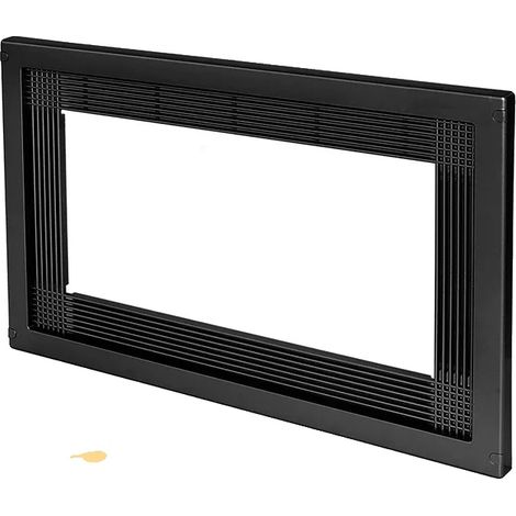 Cadre Micro-ondes, Plastique Noir, Dimensions Externes 600x400x22mm, Compatibilité Universelle, Comprend Vis et Capuchons, Couleurs Supplémentaires Disponibles (1/3)