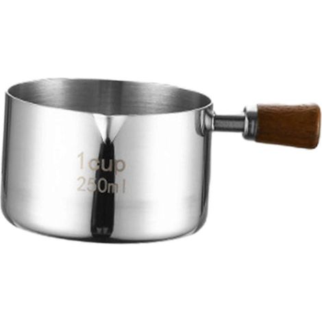 Messbecher aus Edelstahl, kleiner Milchkännchen für die Barküche-250ml (1/5)