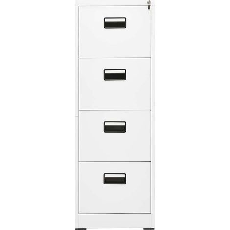 Maison Exclusive - Armadio Classificatore Bianco 46x62x133 cm in Acciaio (1/5)