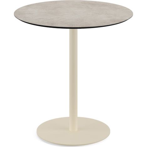 Urban table de bistrot avec piètement sable + plateau HPL Moonstone Ø70 cm - Feros (1/4)