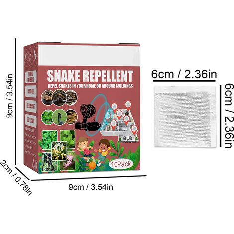 Lot de 10 répulsifs anti-serpents pour jardin, pelouse, camping et pêche en extérieur