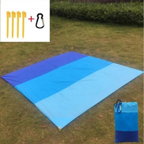 Tapis De Sol - Autogonflant - Étanche Anti-sable - Pour Plage Et Camping - 210 x 200 cm (1/4)