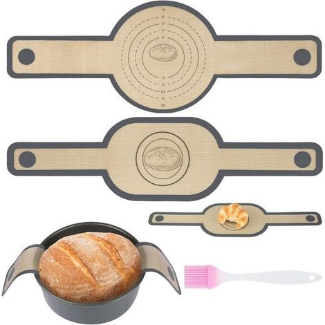 Tapis de cuisson 2 pièces en silicone pour Dutch Oven, pain et pâtisserie (1/5)