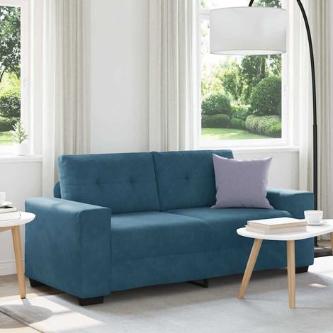 Zweisitzer-Sofa Blau 180x77x82 cm Samt