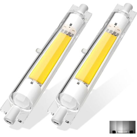 Ampoule LED R7s 118mm 13W Blanc Chaud 3000K Dimmable Sans Scintillement, Linéaire R7S COB 2000LM, Remplace Halogène J118 200W, Tube LED 360° pour Projecteur, Lot de 1 (1/5)