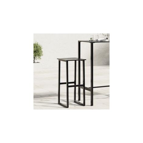 Tabourets de bar lot de 4 noir acier enduit de poudre (1/5)