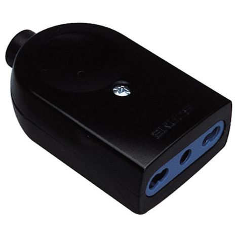 POLYPOOL PP0466 Presa mobile bivalente uscita cavo assiale Nero (1/3)