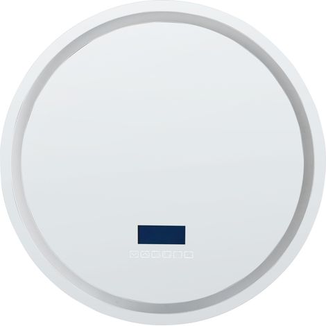 Espejo de baño LED moderno redondo con altavoz Bluetooth 60 x 60 cm plateado Brognon (1/5)