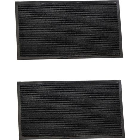Tapis D'entrée - Caoutchouc Antidérapant - Pour Porte D'entrée Intérieure Et Extérieure - 60 X 90 Cm (1/5)