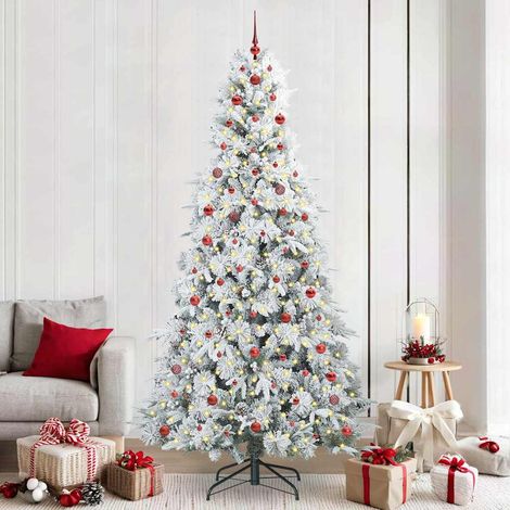 Künstlicher klappbarer Weihnachtsbaum Weiß 240 cm PE und PVC (1/5)