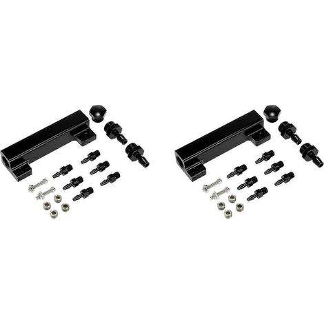 Kit collecteur d'admission à 6 ports avec bloc de dépression, soupape de décharge de carburant, turbocompresseur 1/8NPT pour contrôleurs et manomètres de suralimentation, alliage d'aluminium (1/5)