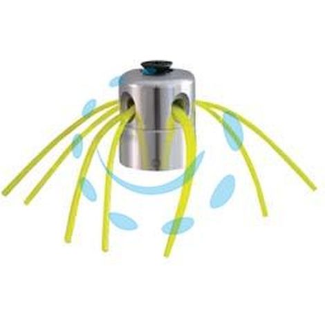 TESTINA PER DECESPUGLIATORE UNIVERSALE IN ALLUMINIO 8 FILI