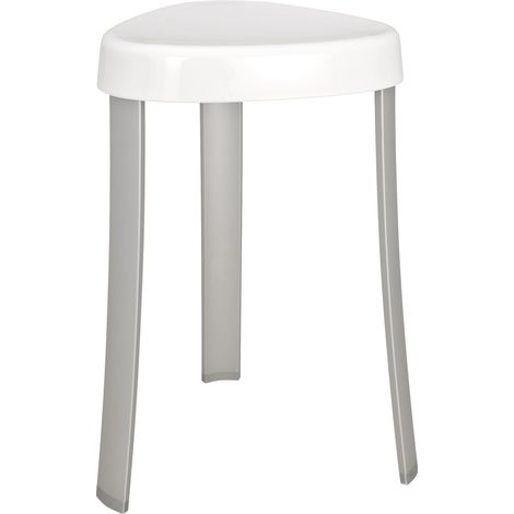 Wenko Badhocker Corrente weiß, grau Badhocker
