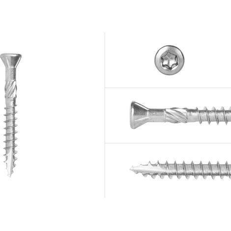 Vis à bois pour extérieur inox 410 4 x 30 mm Torx 15 Filetage (1/3)