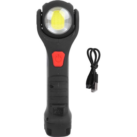 Lampe de travail magnétique 360° rotative, rechargeable USB, super lumineuse, portable pour urgence extérieure. (1/5)