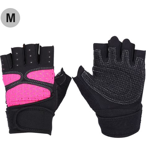 Gants De Musculation - Support Poignet Intégré - Tissu Respirant Et Antidérapant - Pour Entraînement Fitness - Taille M (1/5)