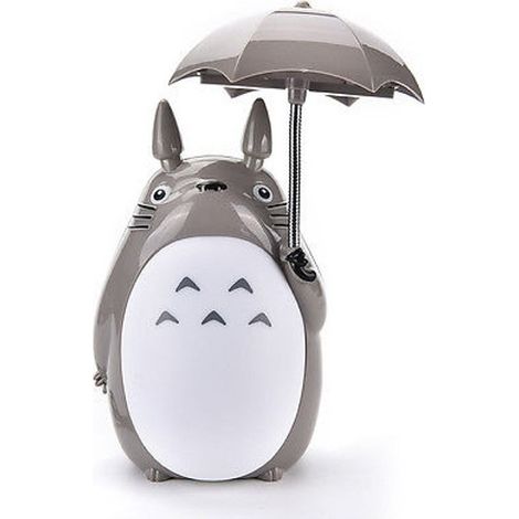 Totoro LED-Nachtlicht mit USB-Anschluss, Kawaii-Design, „Mein Nachbar“, LED-Nachtlicht zum Lesen und als Dekoration – Weiß