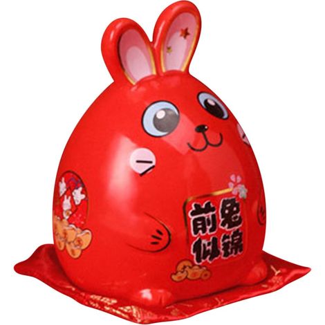 Tirelire Lapin en Céramique Décoration pour Garçon et Filles Modèle Mignon Année Lapin Décor de Chambre Pot d'Argenté 1 Pièce (1/5)