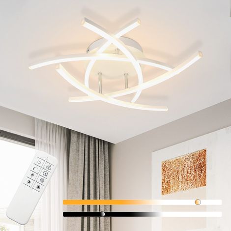 GBLY Deckenleuchte LED Deckenlampe Schlafzimmer - Wohnzimmerlampe 32W Dimmbar Modern Design Schlafzimmerlampe mit Fernbedienung Flurlampe Küche Weiß Deckenleuchten für Schlafzimmer Esszimmer