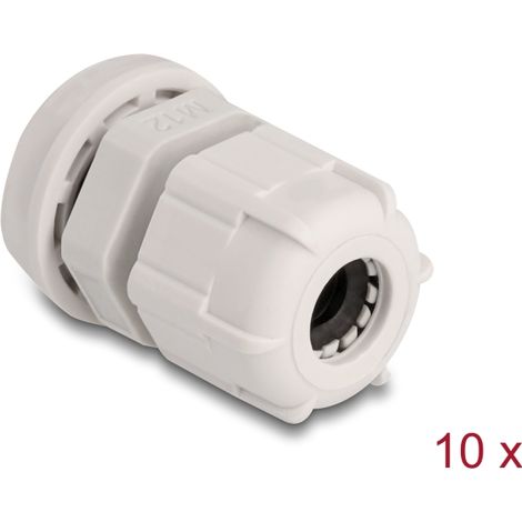 Delock Prensacables M12 10 piezas gris