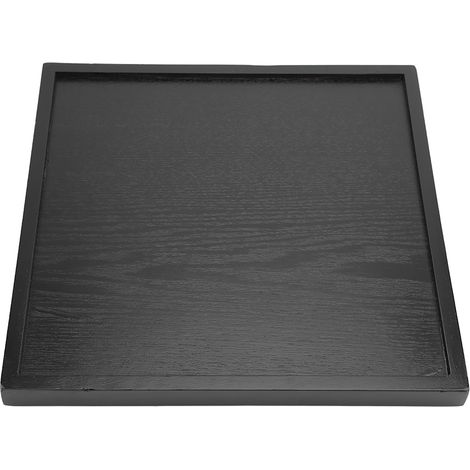 Plateau de service carré en bois massif pour thé, café, collations et repas, n° 3 (1/5)