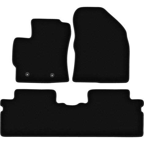 Tapis de sol basiques en velours noir pour : Toyota Verso minivan (2009-2013) (1/5)