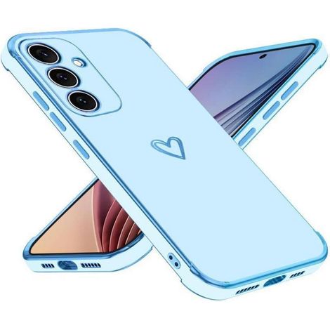 Handyhülle S25 Plus TPU Silikon Herz Samsung galaxy S25 Plus Blau (1/5)