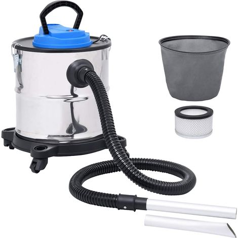 Aspiradora de cenizas filtro HEPA 1200 W 20 L acero inoxidable vidaXL