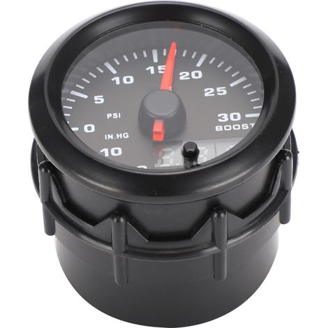Jauge turbo LED 7 couleurs 52mm pour voiture, compteur de suralimentation modifié avec indicateur de pression, kit de performance auto 2 pouces (1/3)