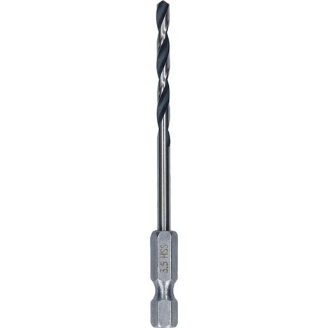 Bosch Metal HSS Twist Drill Bit 3.5 x 39 x 79 mm HEX 1/4"" Shank 2608577868 (1/5)