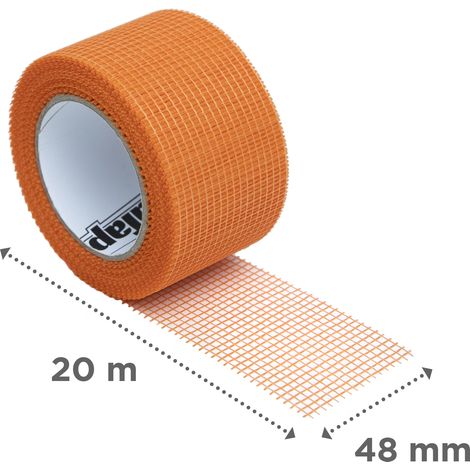 Adfors – Bande à joint autocollante FibaTape Xtreme 20 mm x 90 m – Pour joints entre plaques de plâtre – Application facile dans environnements humides
